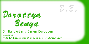 dorottya benya business card